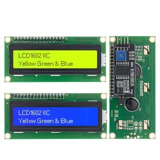 โมดูลหน้าจอ LCD1602 1602 16x2 PCF8574T PCF8574 IIC I2C อินเตอร์เฟซ 5V สีเขียว สีเหลือง สําหรับ Arduino