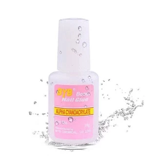 (( กาว BYB ชมพู )) กาวต่อเล็บ กาวติดเล็บปลอม หลอดใหญ่ PVC สีชมพู BYB