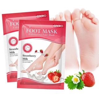 EFERO Exfoliating Foot Mask มาส์กลอกเท้า ปรับเท้านุ่มเหมือนเท้าเด็ก( ได้ 1 คู่ )ลอกภายใน1-2วัน