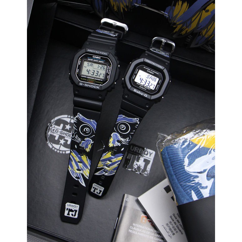 Casio G-Shock นาฬิกาข้อมือผู้ชาย- ผู้หญิง  สายเรซิ่น รุ่น BGD-560-1 x DW-5600E-1 x URBOY TJ – THAILAND LIMITED EDITION -
