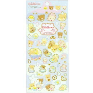 Sticker สติ๊กเกอร์ขอบทอง Type2 rk / Rilakkuma