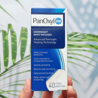 แพนออกซิล แผ่นแปะสิว สำหรับกลางคืน PM Overnight Spot Patches 40 Clear patches (PanOxyl®)