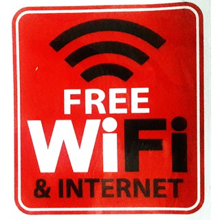 สติ๊กเกอร์ไวไฟ Free  wifi