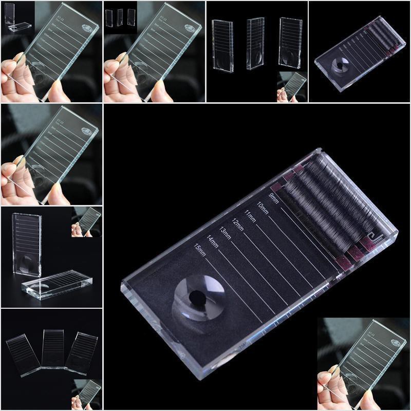 【Purpleredto】Individual Eyelash Extension Stand Glass Pad Lash Tray