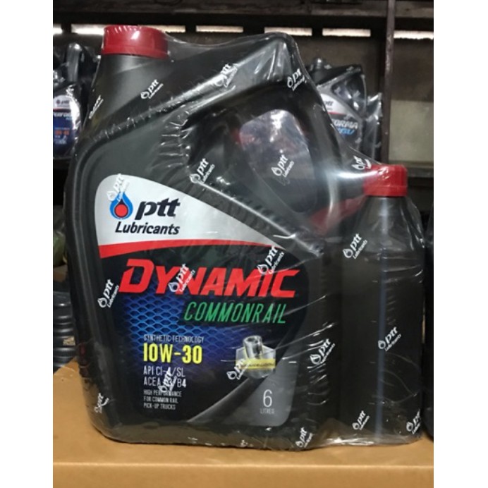 น้ำมันเครื่อง ปตท. PTT Dynamic Commonrail ไดนามิค คอมมอนเรล 10w-30 10w30 ดีเซล​ กึ่งสังเคราะห์​