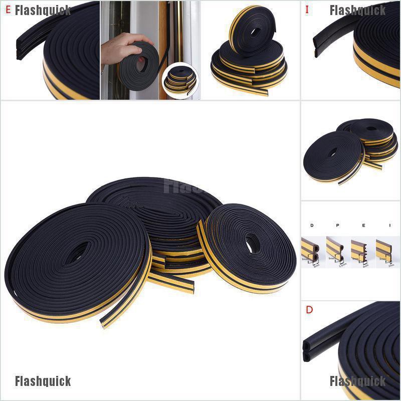 Flashquick 10M Draught Excluder Self Adhesive Rubber Door Window Seal ...