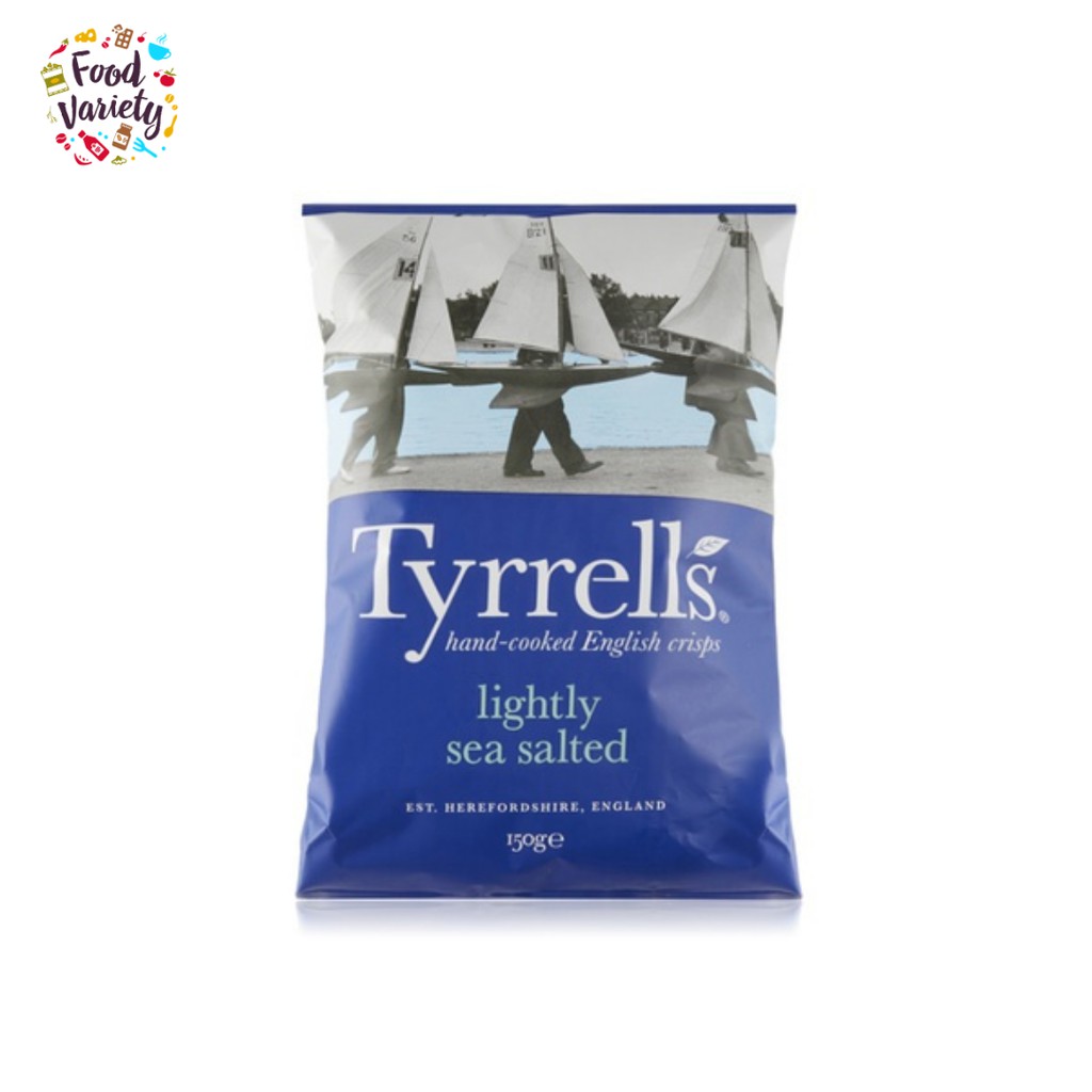 [Best Before 15-Aug-2026]Tyrrells Lightly Sea Salted Crisps 150gm ทิเรลส์ มันฝรั่งอบกรอบรสเกลือทะเลบางเบา 150 กรัม