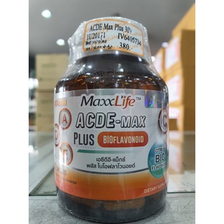 Maxxlife ACDE-MAX PLUS BIOFLAVONOID เอซีดีอี-แม็กซ์ พลัส ไบโอฟลาโวนอยด์ 30แคปซูล เสริมภูมิคุ้มกันบำรุงผมผิวเล็บสายตา