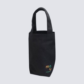MEU MESUEA กระเป๋าผ้า ใส่แก้ว สีดำ กระเป๋าผ้าแคนวาส (1ใบ/1แพ็ค) 30oz ผ้าแคนวาส สุดคูล ราคาถูก BAG CUP
