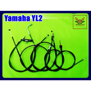 YAMAHA YL2 CABLE SET / THROTTLE 124cm &amp; CLUTCH 112cm &amp; FRONT BRAKE 110cm &amp; SHOCK 106cm &amp; SPEEDOMETER 78 cm. / ชุดสายเซ็ท