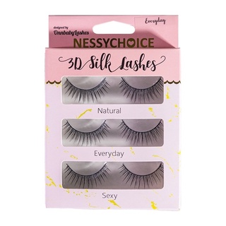 Nessychoice ขนตาปลอมขนไหม 3D silk lash (everyday)