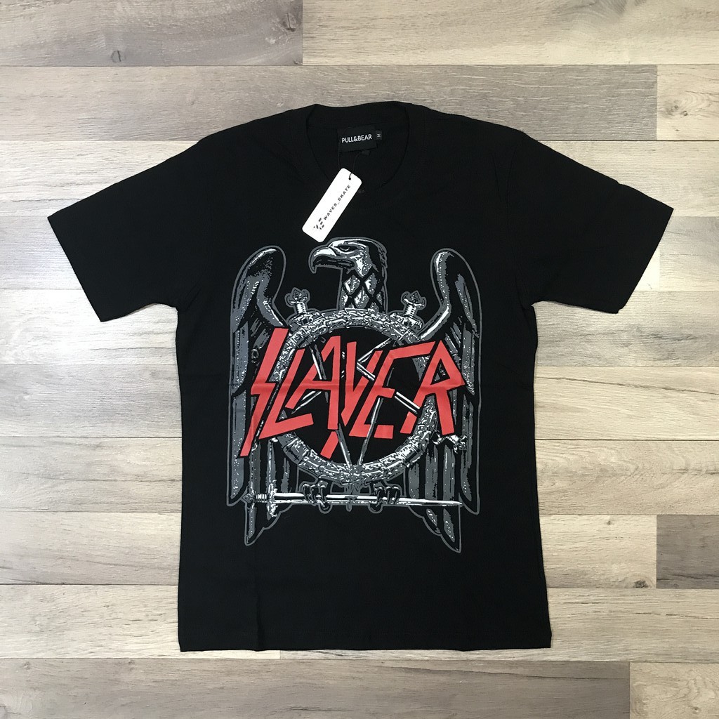 เสื้อยืด พิมพ์ลาย Music BAND SLAYER PULL & BEAR / PULL AND BEAR METAL