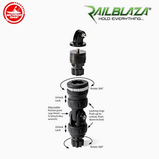 Railblaza Camera Mount R-Lock ชุดหัวต่อโกโปรพร้อมขา