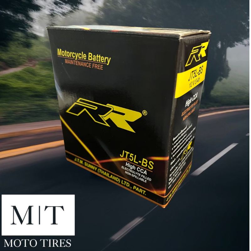 RR​ JT5L-BS (12V5Ah) แบตเตอรี่​สำหรับ​รถจักร​ยานยนต์​: MIO