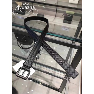 ของแท้ Bottega Veneta / BV Braided Flat Square Buckle Pin Buckle Belt