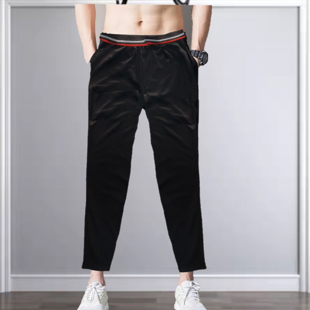 กางเกงขายาว ผ้ายืดผ้าวอร์มเนื้อผ้าใส่ดี180-ขาปล่อยค่ะ