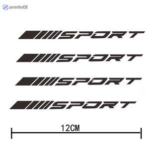 Jen สติกเกอร์สะท้อนแสง ลายภาษาอังกฤษ สําหรับติดตกแต่งล้อรถยนต์ 4 ชิ้น ต่อชุด