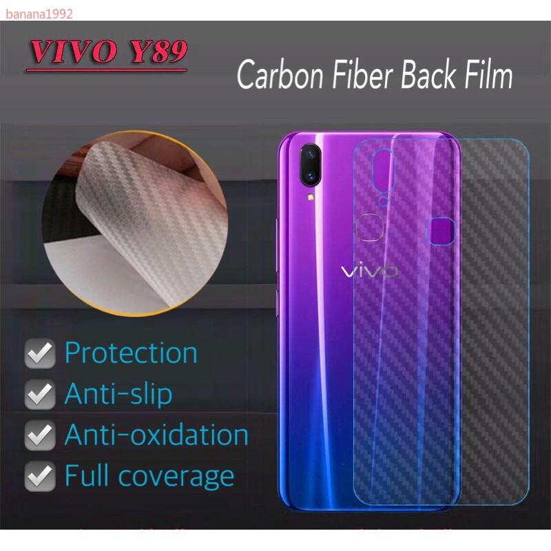 สติกเกอร์กันรอยหลังเคฟร่า VIVO Y12 Y15 Y95 V17pro ฟิล์มหลังเครื่อง 3d ลายเคฟล่า กันน้ำกันเหงื่อ กันรอยขีดข่วน