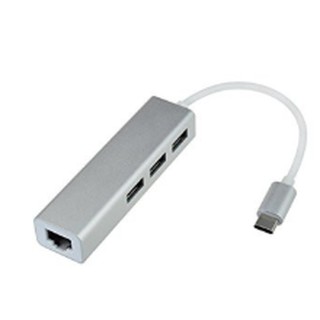 USB3.1 Type C to RJ45 Gigabit Ethernet LAN Network+3.0 3-portHubCable Adapter