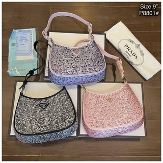 กระเป๋าสะพายไหล่พราด้า Celo crystal bag พร้อมกล่อง