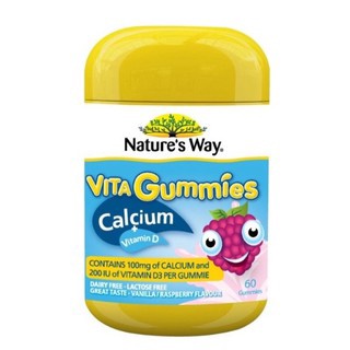 Natures Way Vita Gummies Calcium+VitaminD 60 เม็ด