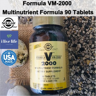 Formula VM-2000, Multinutrient Formula 90 Tablets - Solgar วิตามินรวมกว่า 31 ชนิด