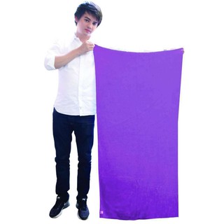 ผ้า ไมโครไฟเบอร์ 70 x 140 cm สีม่วง (1 ผืน) Auto magic น้ำหนัก 340 กรัม/ ตรม.