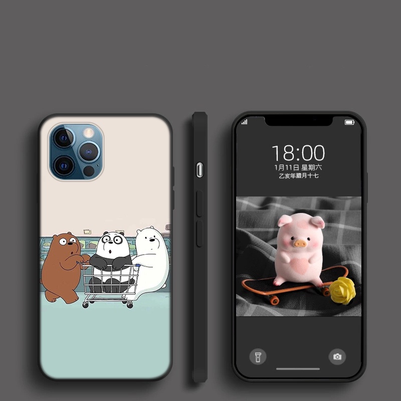 iPhone 12 Mini 11 Pro XR XS Max Soft Case B41 funny We Bare Bears ...
