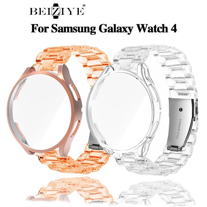 beiziye เคสป้องกันพร้อมสาย Samsung Galaxy watch 4 สมาร์ทวอทช์ ไลน์+เคส Samsung Galaxy watch 4 สมาร์ทวอช