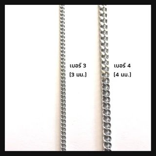 สร้อยสแตนเลส ลาย "ทับแบน" สำหรับใส่พระ หรือจี้ ใส่ได้ทั้งเด็กและผู้ใหญ่ ไม่ลอก ไม่ดำ