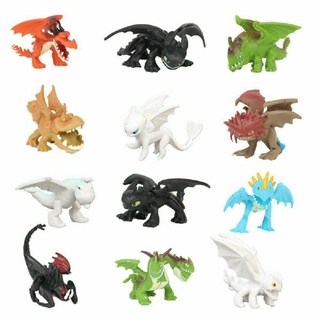 12x How To Train Your Dragon Light Night Fury Toothless Action Figure Doll Gifts