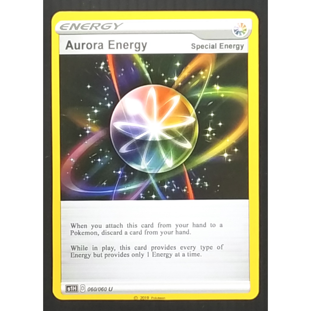 Aurora Energy - Special Energy Energy 060/060 U  Pokemon Card Gold Flash Light (Matte) ภาษาอังกฤษ