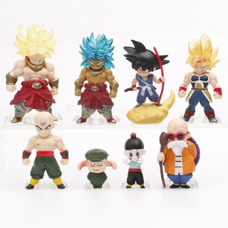 BANDAI ฟิกเกอร์ Pvc รูปดราก้อนบอล Adverge 14 Master Roshi Goku Broli ของเล่นสําหรับเด็ก เก็บสะสม วันเกิด 8 ชิ้น ต่อชุด