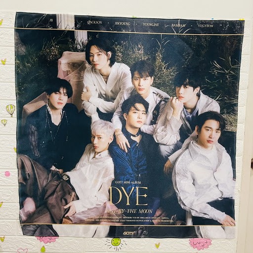 ผ้าเเต่งห้อง kpop / got7 , BTS ขนาด(100*100ซม.)