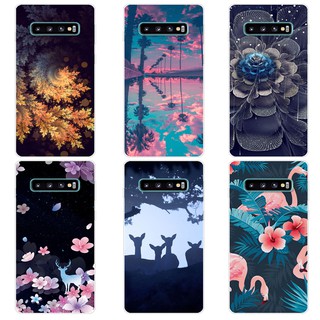 เคส ซัมซุง Samsung Galaxy S10 Plus Case Clear สวย การ์ตูน Printed เคสซิลิโคน Soft TPU Cover โทรศัพท์มือถือ Back For Samsung S10 Plus เคส