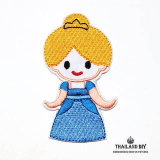 ตัวรีดติดเสื้อ เจ้าหญิง ซินเดอเรลล่า งานปัก Cinderella Princess Patch  DIY ตัวรีด อาร์ม ตัวรีดติอเสื้อลายเจ้าหญิง lisa