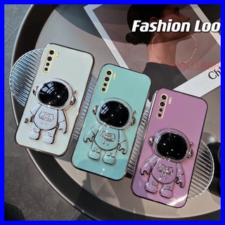 เคส OPPO A91 เคสโทรศัพท์มือถือ กันกระแทก ลายนักบินอวกาศ พร้อมขาตั้ง สําหรับ OPPO A91