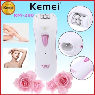 Kemei  RECHARGEABLE LADY EPILATOR เครื่องถอนขนไฟฟ้า รุ่น KM-290R  (รุ่น ชาร์จไฟในตัว)