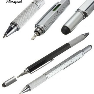 6 in 1 ปากกาลูกลื่น stylus bubble level ไขควงวัดระดับ