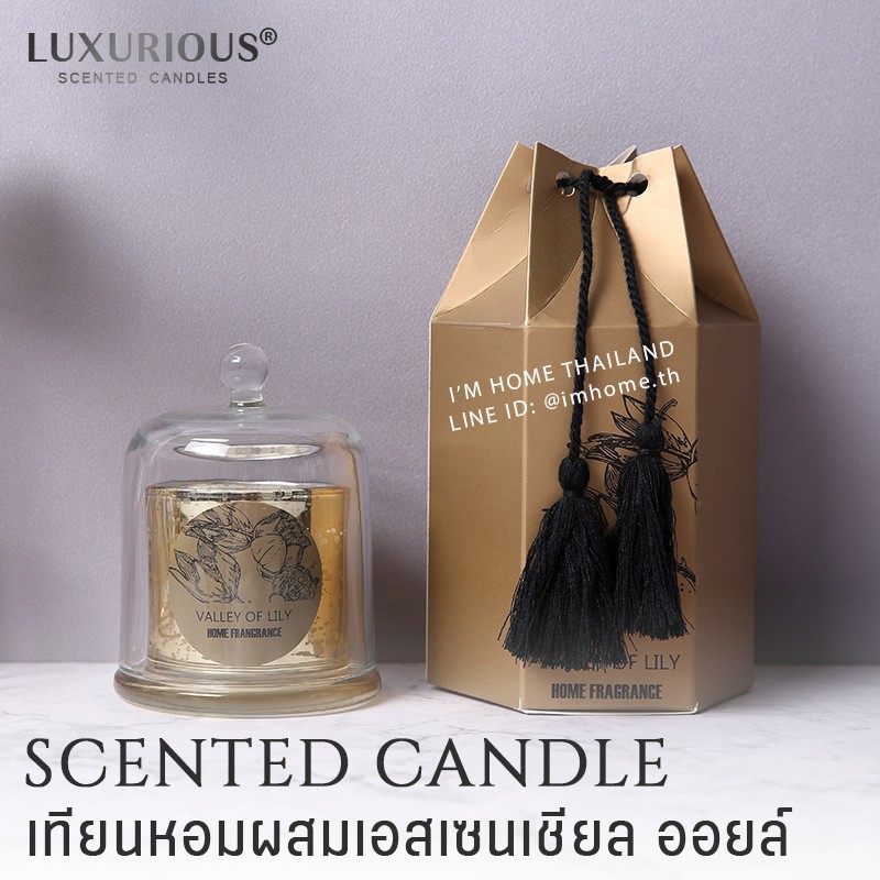 เครื่องใช้ในบ้าน เทียนหอมกลิ่นแบรนด์เนม สไตล์ยุโรป 30นาทีหอมทั่วห้อง Luxurious scented candle aromatic candle soy wax