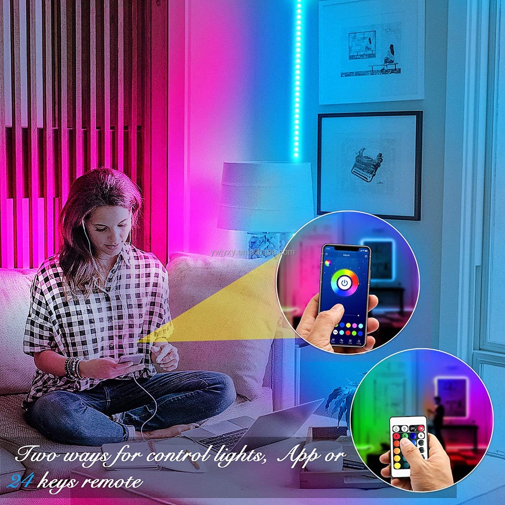 ไฟLEDแต่งห้อง ไฟRGB **รุ่นกันน้ำ** ไฟเส้นแต่งห้อง เปลี่ยนสีได้ ยาว5เมตร SMD 2835/5050 รีโมทเปลี่ยนสี ราคา ถูกที่สุด ดีลบีเคเค แกลเลอรีภาพที่ 8