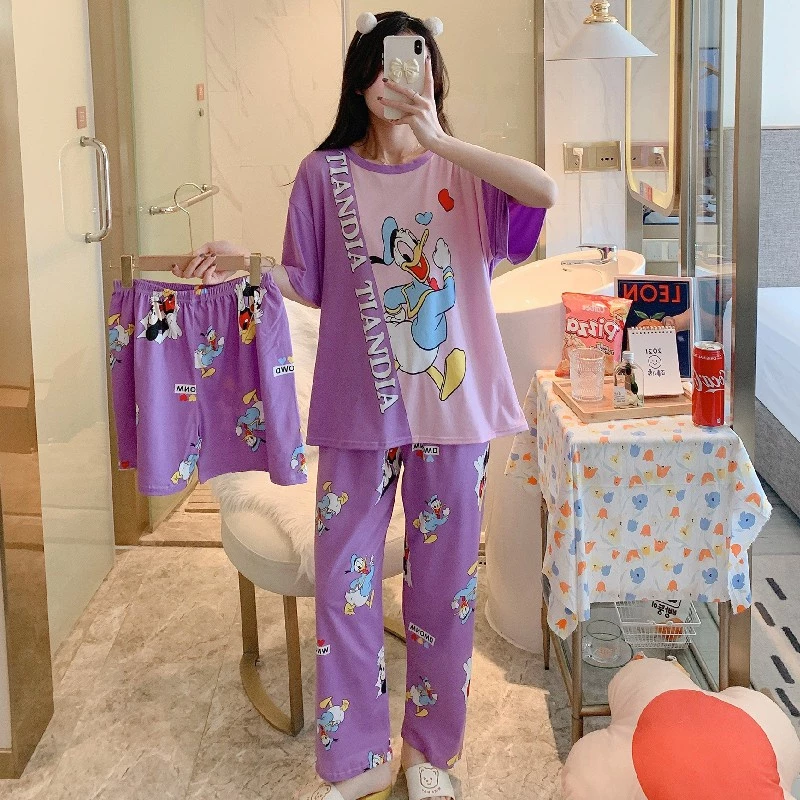 ✙พร้อมส่ง ชุดนอน เชตชุดนอน 3 ชิ้น ชุดนอนลายการ์ตูน เชตชุดนอน ชุดนอนผู้หญิง ชุดนอนไม่ได้นอน ผ้านิ่มเด้ง🍀 thumbnail 6