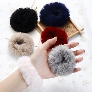 cute furry scrunchies hairband for women girls