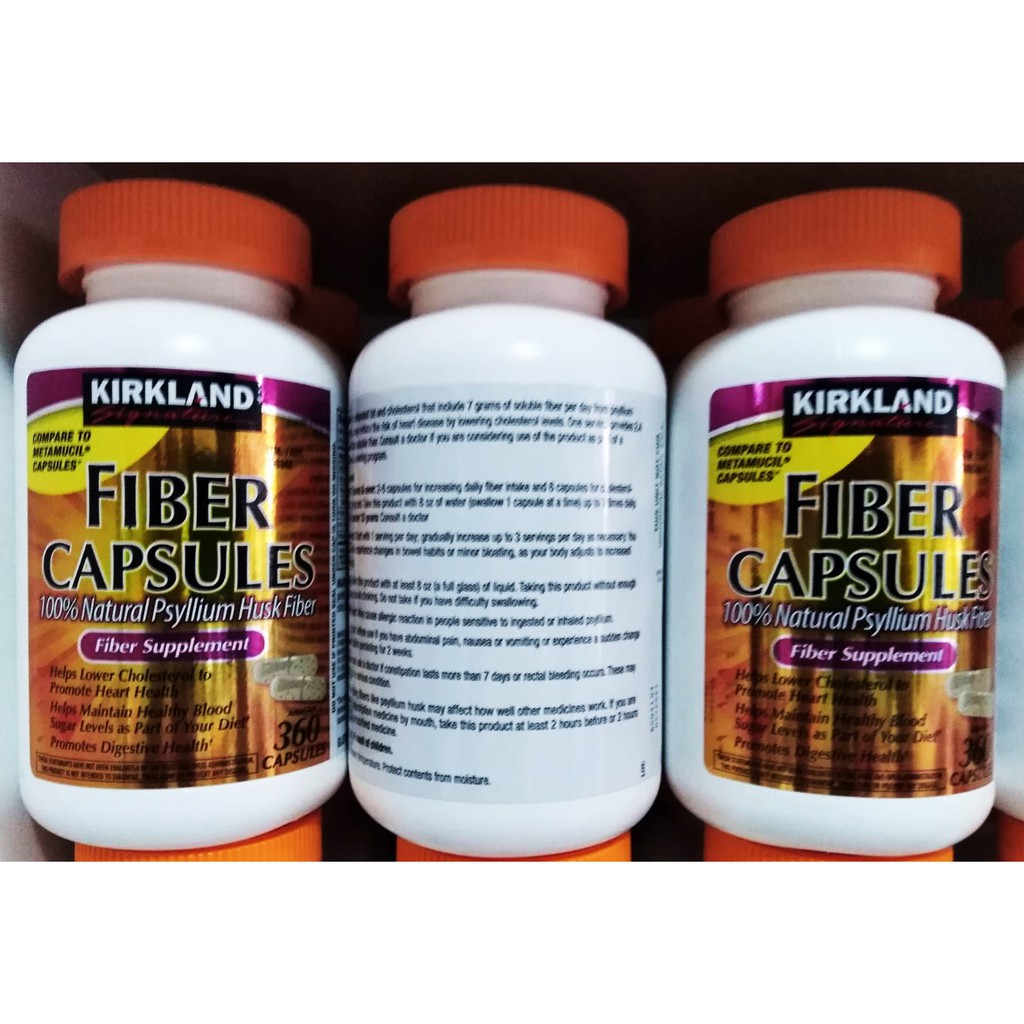 Psyllium Husk Kirkland Signature Fiber Capsules 100% | Shopee Thailand