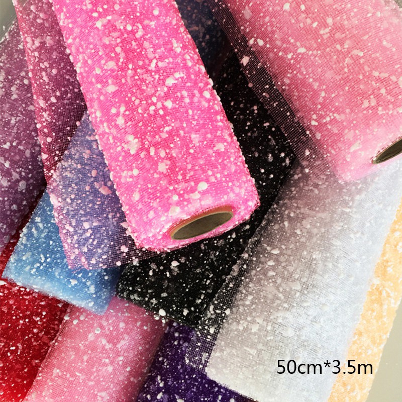 กระดาษ Tulle กระดาษห่อของขวัญ ห่อดอกไม้ ขนาด 3.5 ม. x 50 ซม