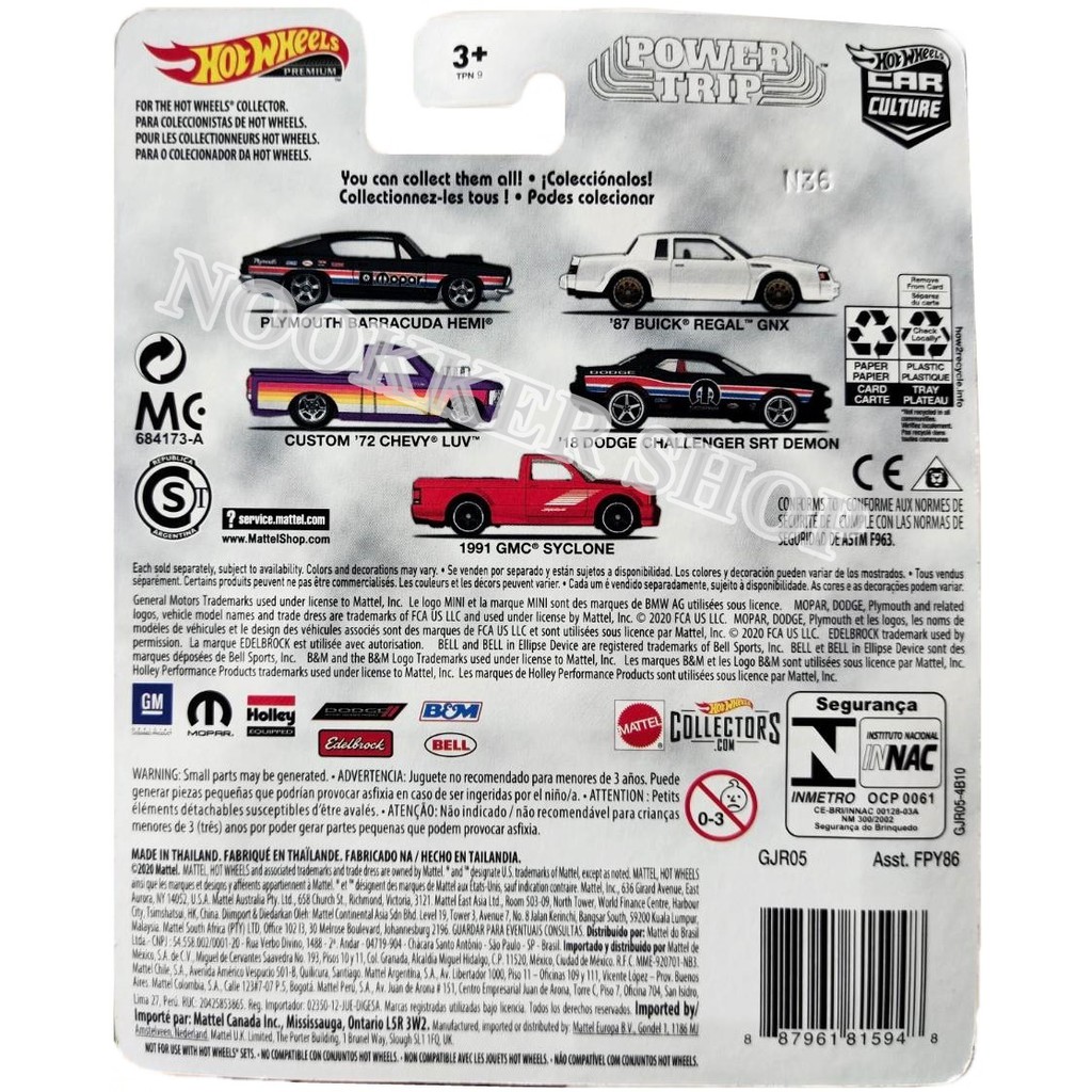Hotwheels ชุดรถกระบะ GMC ครบชุด 5คัน ลิขสิทธิ์แท้ ล้อยาง (956T) hw HOT WHEELS POWER TRIP ราคา ถูกที่สุด ดีลบีเคเค แกลเลอรีภาพที่ 2
