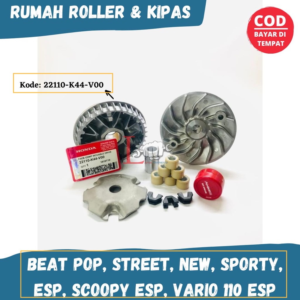 ONE ROLLER HOUSE SET BEAT POP, BEAT STREET & CVT FAN BEAT POP, BEAT NEW, BEAT STREET, SCOOPY ESP K44