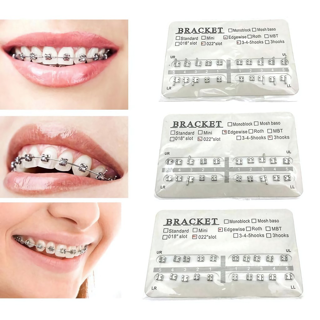 AZDENT Dental Self-Ligating Brackets Passive Roth/MBT .022 Hooks On 34