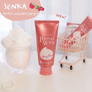 Senka Perfect Whip Berry Bright 100g ฟองโฟมหนานุ่ม