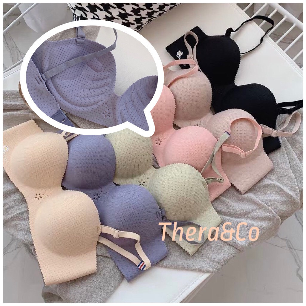 Thera&co Bra Women Bra Push Up 1/2cup Multi-Function Seamless Wireless Breathable Modern Style Bra